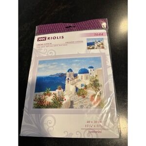 RIOLIS Santorini Cross Stitch Kit 1644 Stranded Cotton 40x30cm 15 3/4" x 11 3/4"